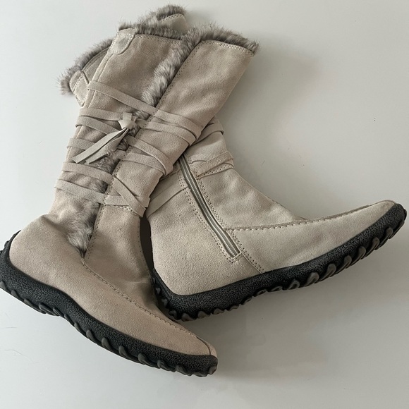 New never worn Suede and fur knee high boots UK brand Tamaris - Picture 3 of 5